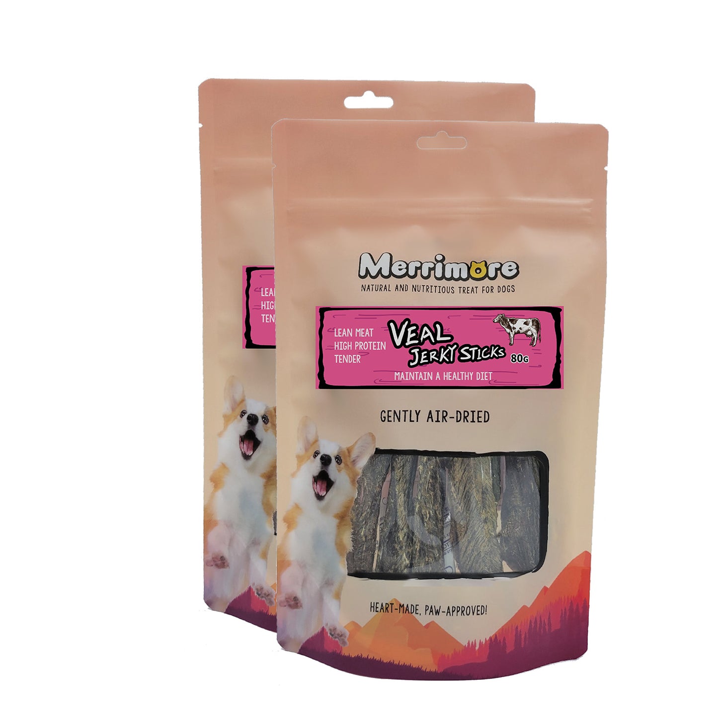 Twin Pack Veal Jerky Sticks (includes 1 free gift)